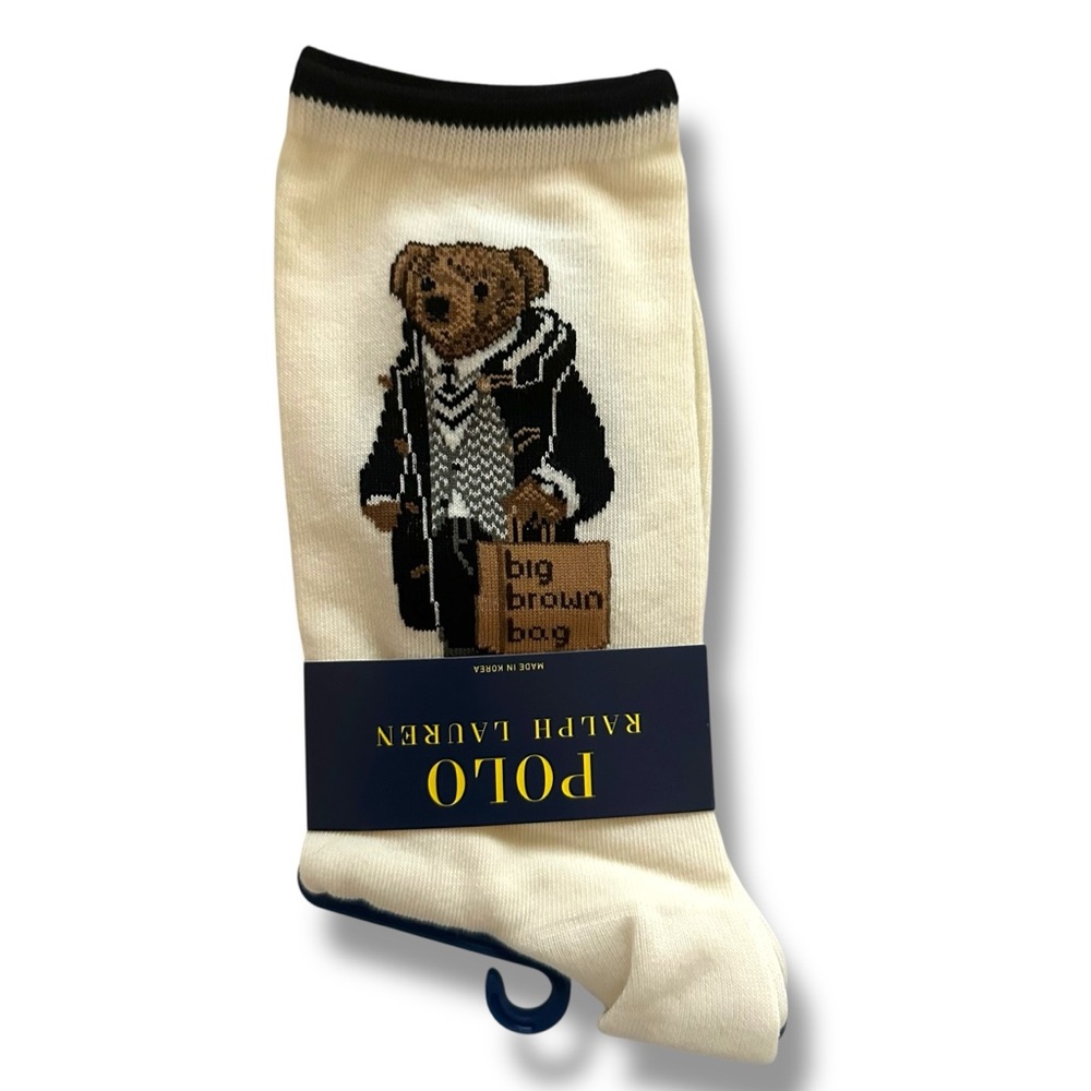 Polo Ralph Lauren Bear Socks Bloomingdale's 2025 Shopping Bear Women’s ivory